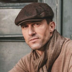 Vintage Brown Tweed Herringbone Wool Newsboy Flat Cap